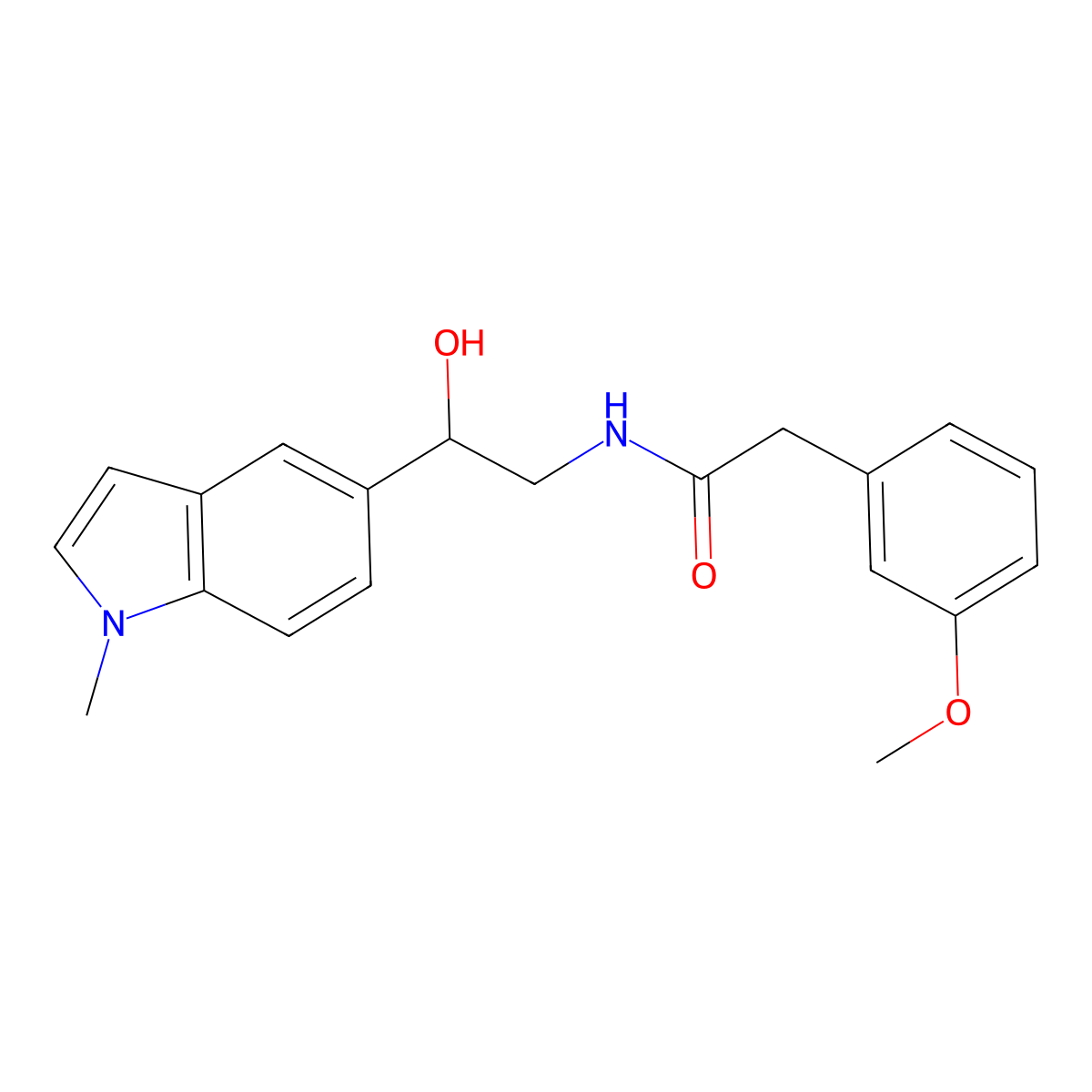 N-[2-hydroxy-2-(1-methyl-1H-indol-5-yl)ethyl]-2-(3-methoxyphenyl)acetamide molecular structure, CAS 2034258-63-2