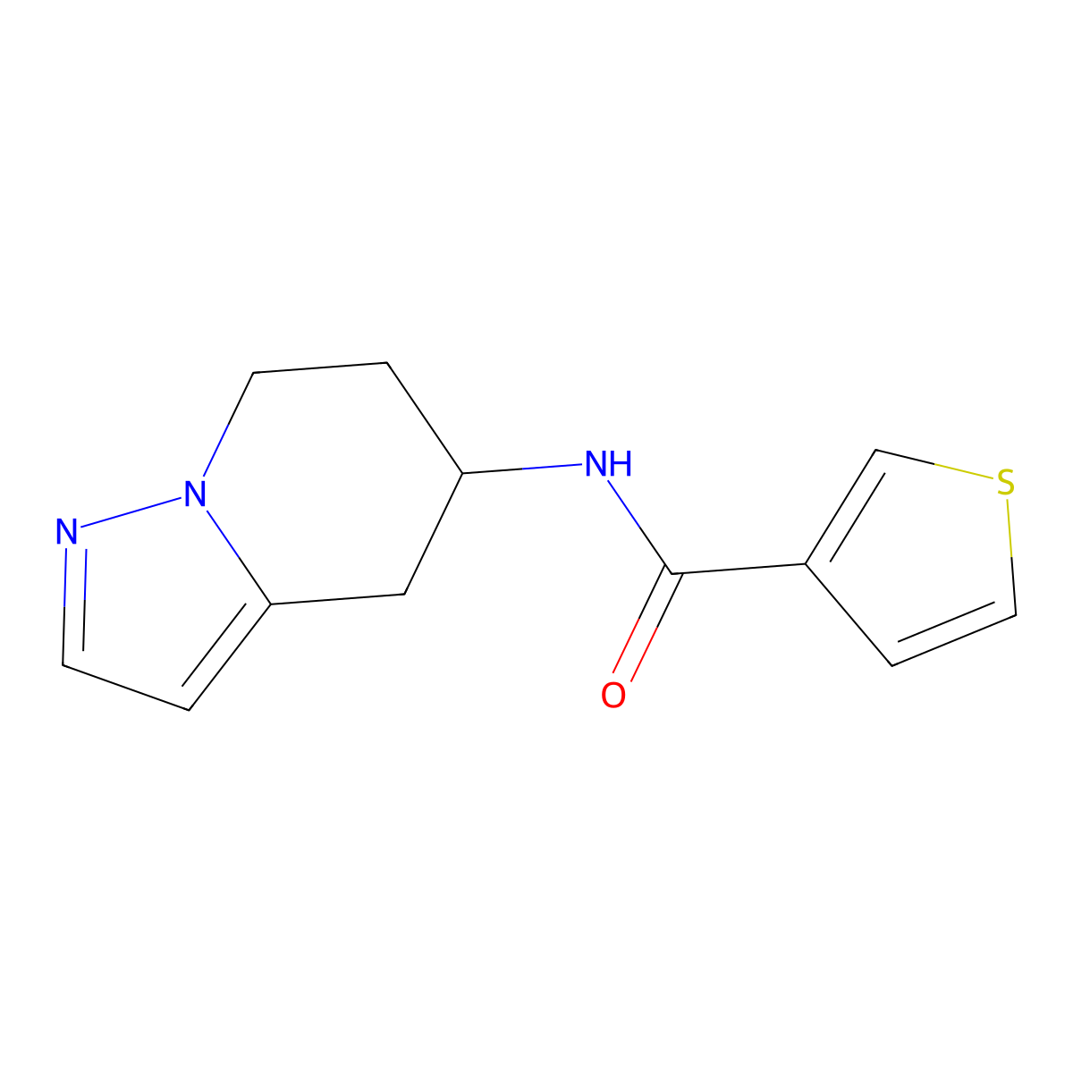 N-(4,5,6,7-tetrahydropyrazolo[1,5-a]pyridin-5-yl)thiophene-3-carboxamide molecular structure, CAS 2034258-73-4