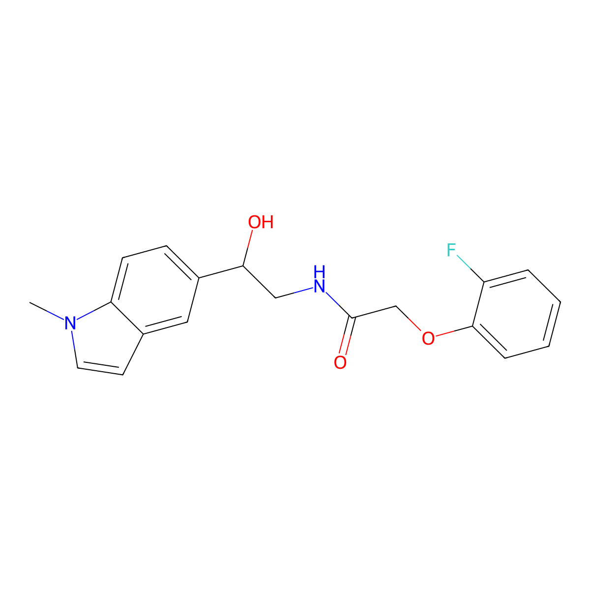 2-(2-fluorophenoxy)-N-[2-hydroxy-2-(1-methyl-1H-indol-5-yl)ethyl]acetamide molecular structure, CAS 2034258-77-8