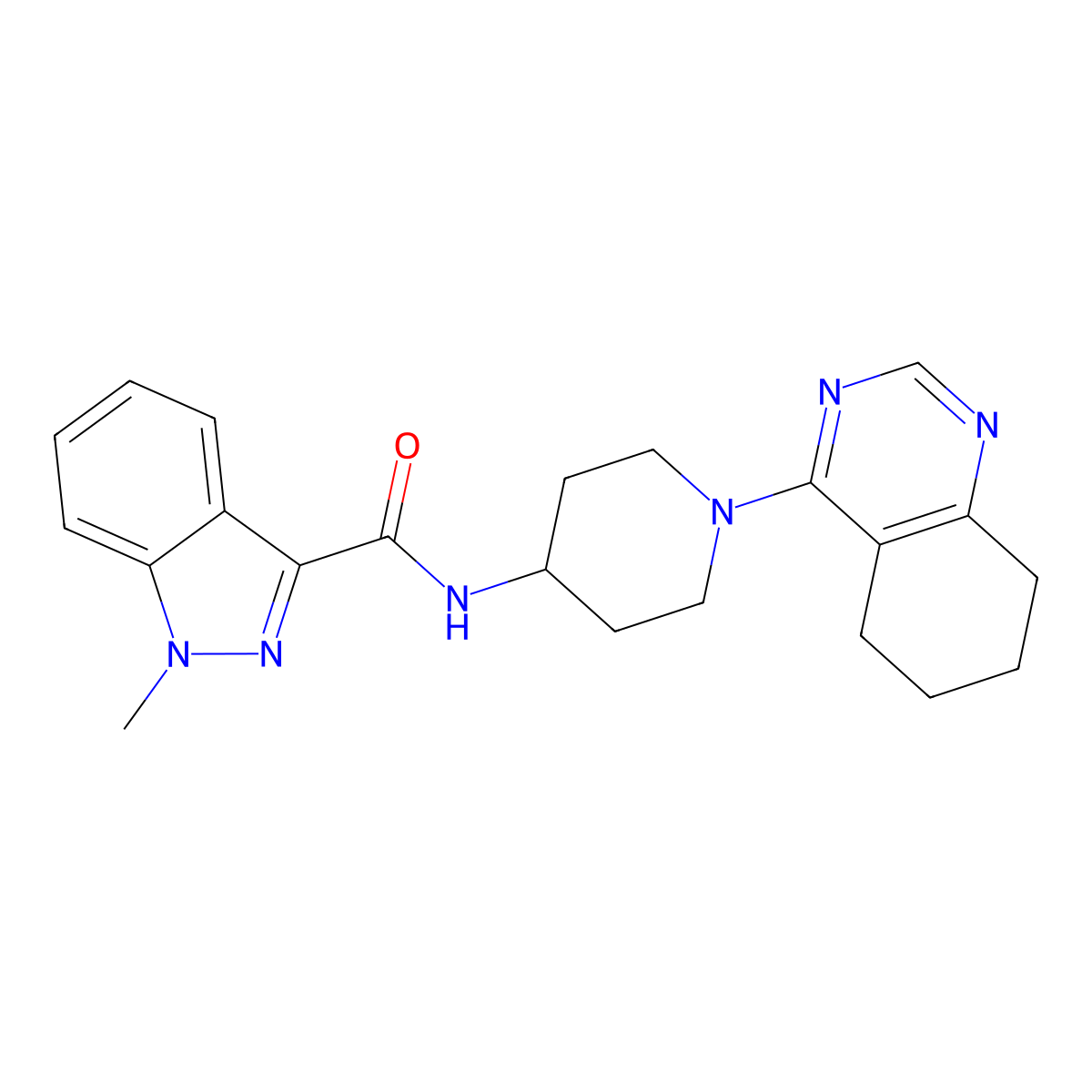 1-methyl-N-[1-(5,6,7,8-tetrahydroquinazolin-4-yl)piperidin-4-yl]-1H-indazole-3-carboxamide molecular structure, CAS 2034258-84-7