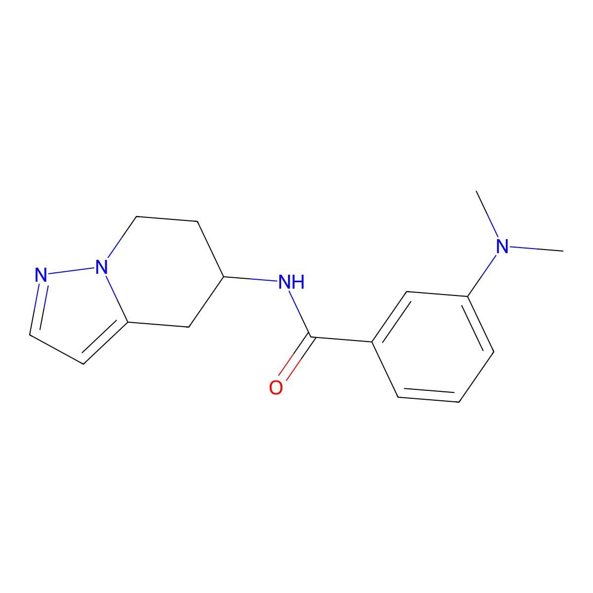 3-(dimethylamino)-N-(4,5,6,7-tetrahydropyrazolo[1,5-a]pyridin-5-yl)benzamide molecular structure, CAS 2034258-94-9
