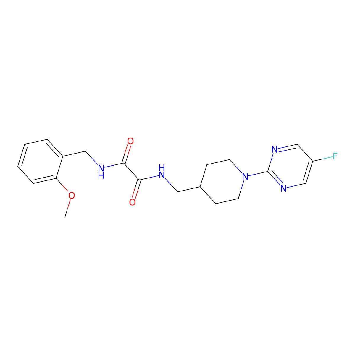 N1-((1-(5-fluoropyrimidin-2-yl)piperidin-4-yl)methyl)-N2-(2-methoxybenzyl)oxalamide molecular structure, CAS 2034259-06-6