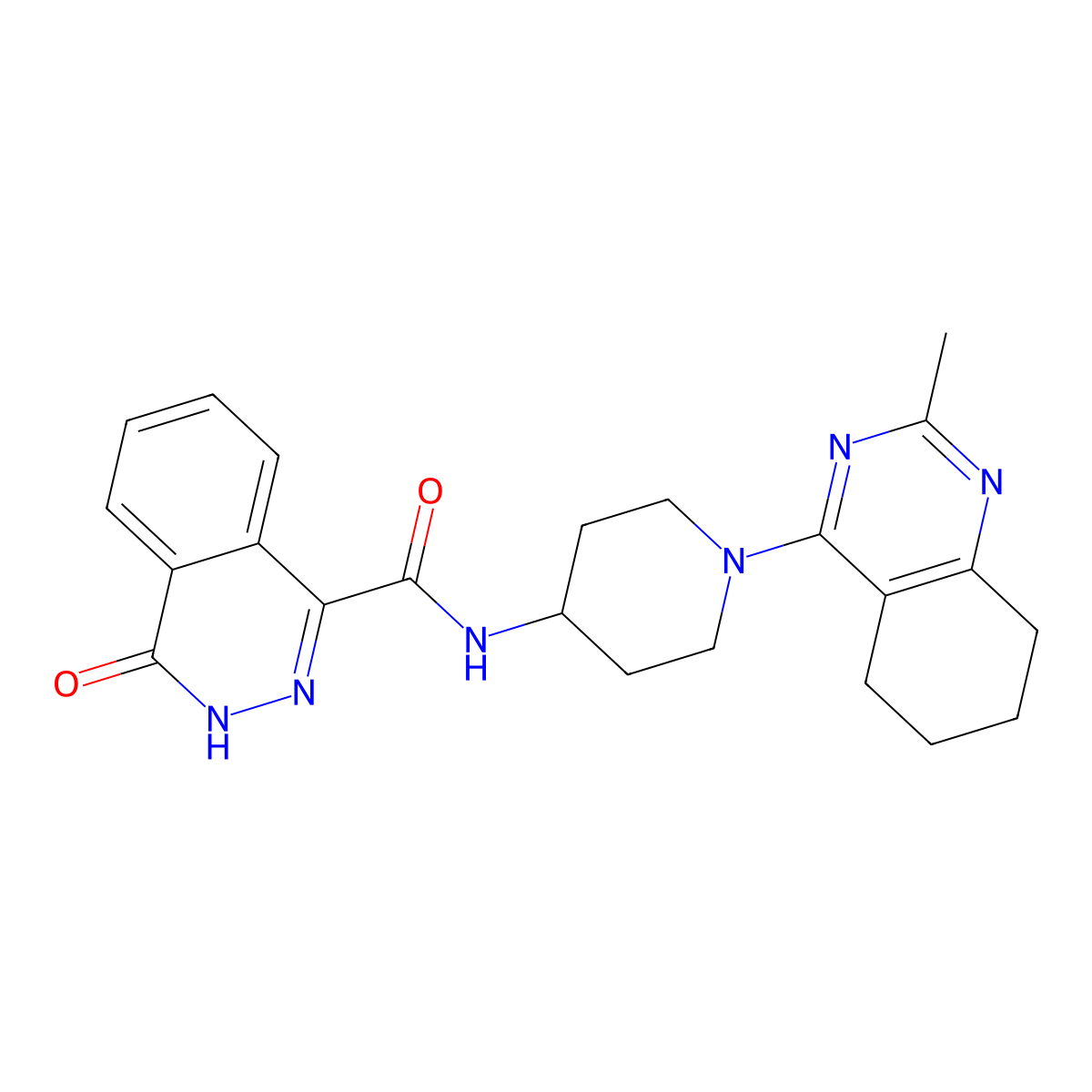 N-(1-(2-methyl-5,6,7,8-tetrahydroquinazolin-4-yl)piperidin-4-yl)-4-oxo-3,4-dihydrophthalazine-1-carboxamide molecular structure, CAS 2034259-26-0