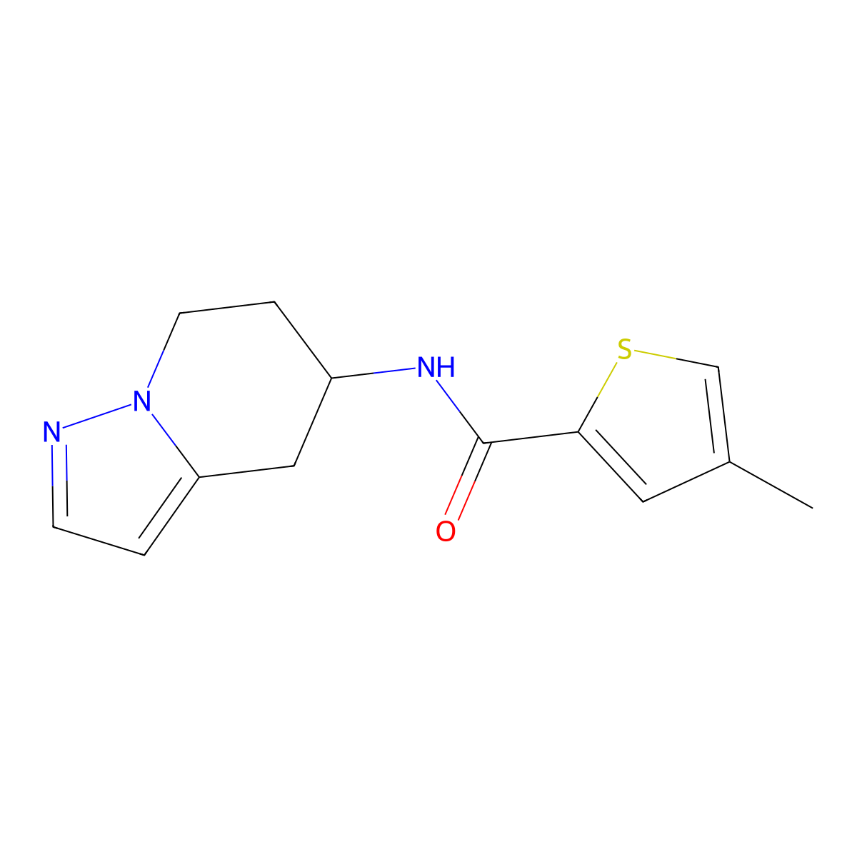 4-methyl-N-(4,5,6,7-tetrahydropyrazolo[1,5-a]pyridin-5-yl)thiophene-2-carboxamide molecular structure, CAS 2034259-40-8
