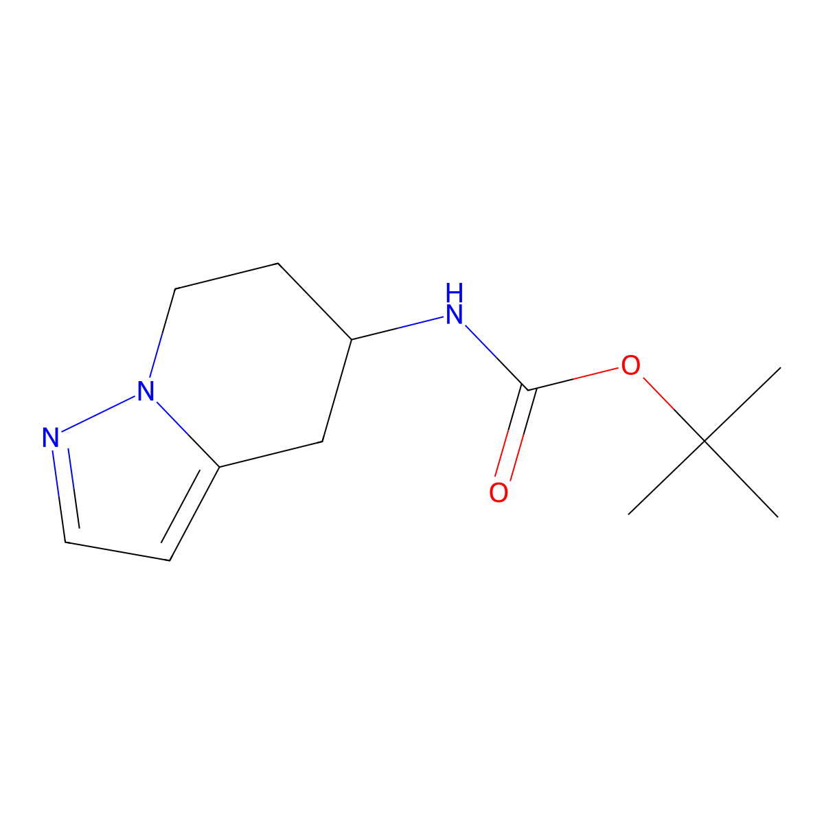 Tert-butyl (4,5,6,7-tetrahydropyrazolo[1,5-a]pyridin-5-yl)carbamate molecular structure, CAS 2034259-61-3