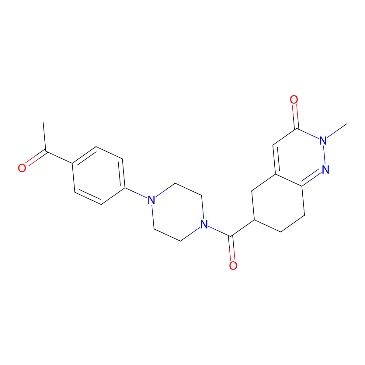 6-(4-(4-acetylphenyl)piperazine-1-carbonyl)-2-methyl-5,6,7,8-tetrahydrocinnolin-3(2H)-one molecular structure, CAS 2034259-69-1