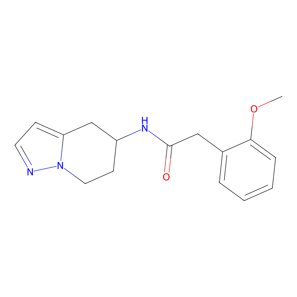 2-(2-methoxyphenyl)-N-(4,5,6,7-tetrahydropyrazolo[1,5-a]pyridin-5-yl)acetamide molecular structure, CAS 2034259-80-6