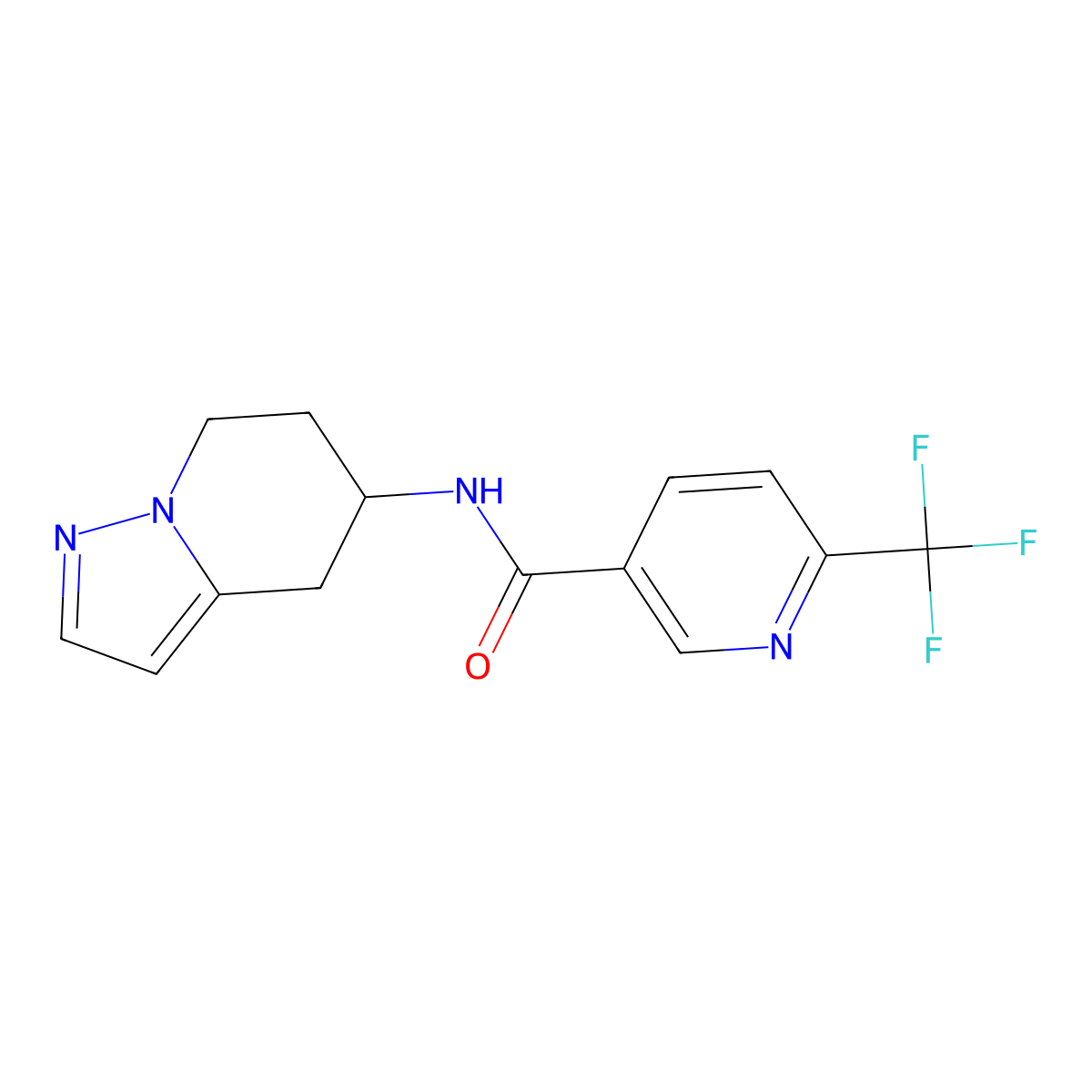 N-(4,5,6,7-tetrahydropyrazolo[1,5-a]pyridin-5-yl)-6-(trifluoromethyl)nicotinamide molecular structure, CAS 2034260-25-6