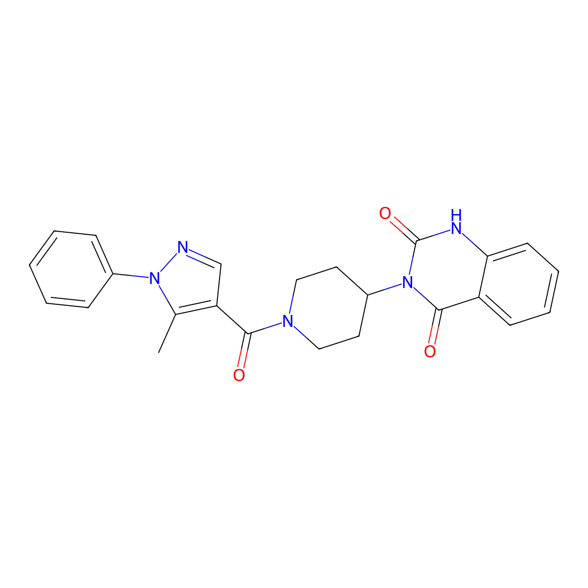 3-(1-(5-methyl-1-phenyl-1H-pyrazole-4-carbonyl)piperidin-4-yl)quinazoline-2,4(1H,3H)-dione molecular structure, CAS 2034260-32-5