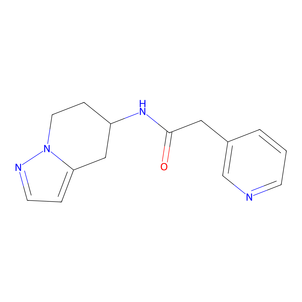 2-(pyridin-3-yl)-N-(4,5,6,7-tetrahydropyrazolo[1,5-a]pyridin-5-yl)acetamide molecular structure, CAS 2034260-35-8
