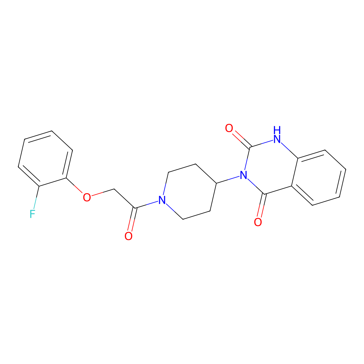 3-(1-(2-(2-fluorophenoxy)acetyl)piperidin-4-yl)quinazoline-2,4(1H,3H)-dione molecular structure, CAS 2034260-39-2