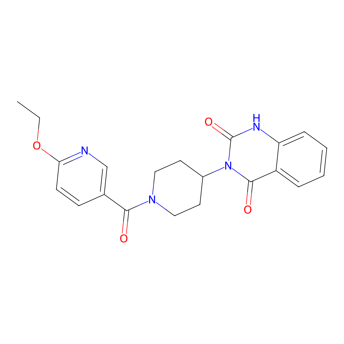 3-(1-(6-ethoxynicotinoyl)piperidin-4-yl)quinazoline-2,4(1H,3H)-dione molecular structure, CAS 2034260-85-8