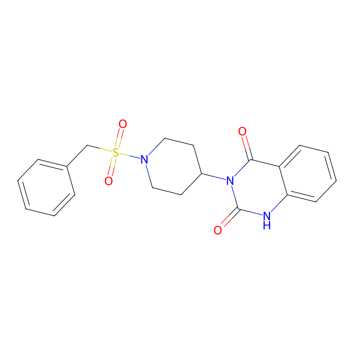 3-(1-(benzylsulfonyl)piperidin-4-yl)quinazoline-2,4(1H,3H)-dione molecular structure, CAS 2034261-15-7