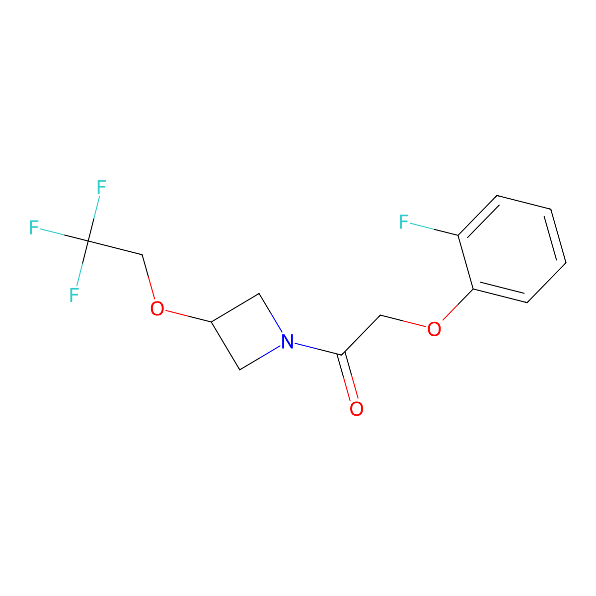 2-(2-Fluorophenoxy)-1-(3-(2,2,2-trifluoroethoxy)azetidin-1-yl)ethanone molecular structure, CAS 2034261-34-0