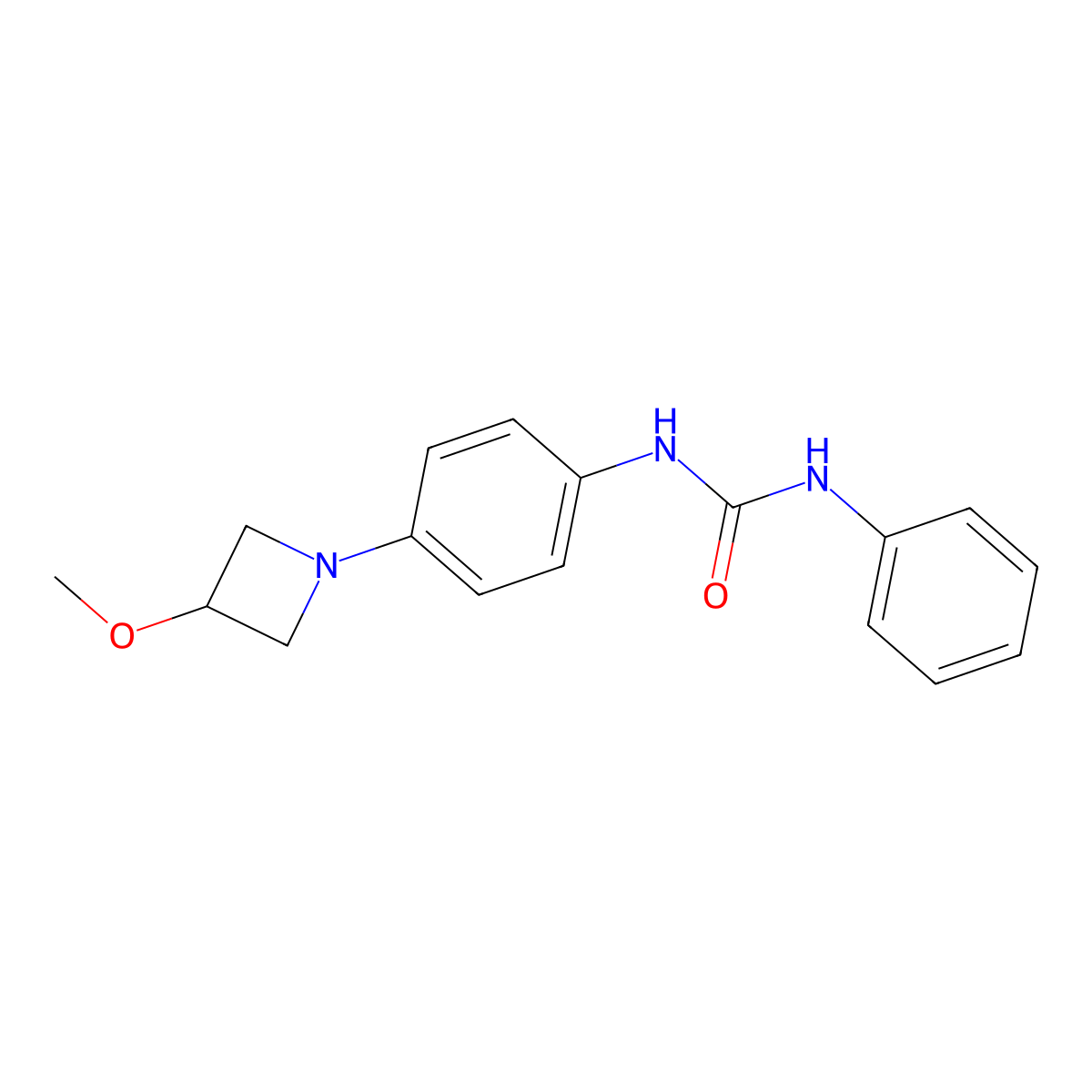 1-(4-(3-Methoxyazetidin-1-yl)phenyl)-3-phenylurea molecular structure, CAS 2034262-27-4