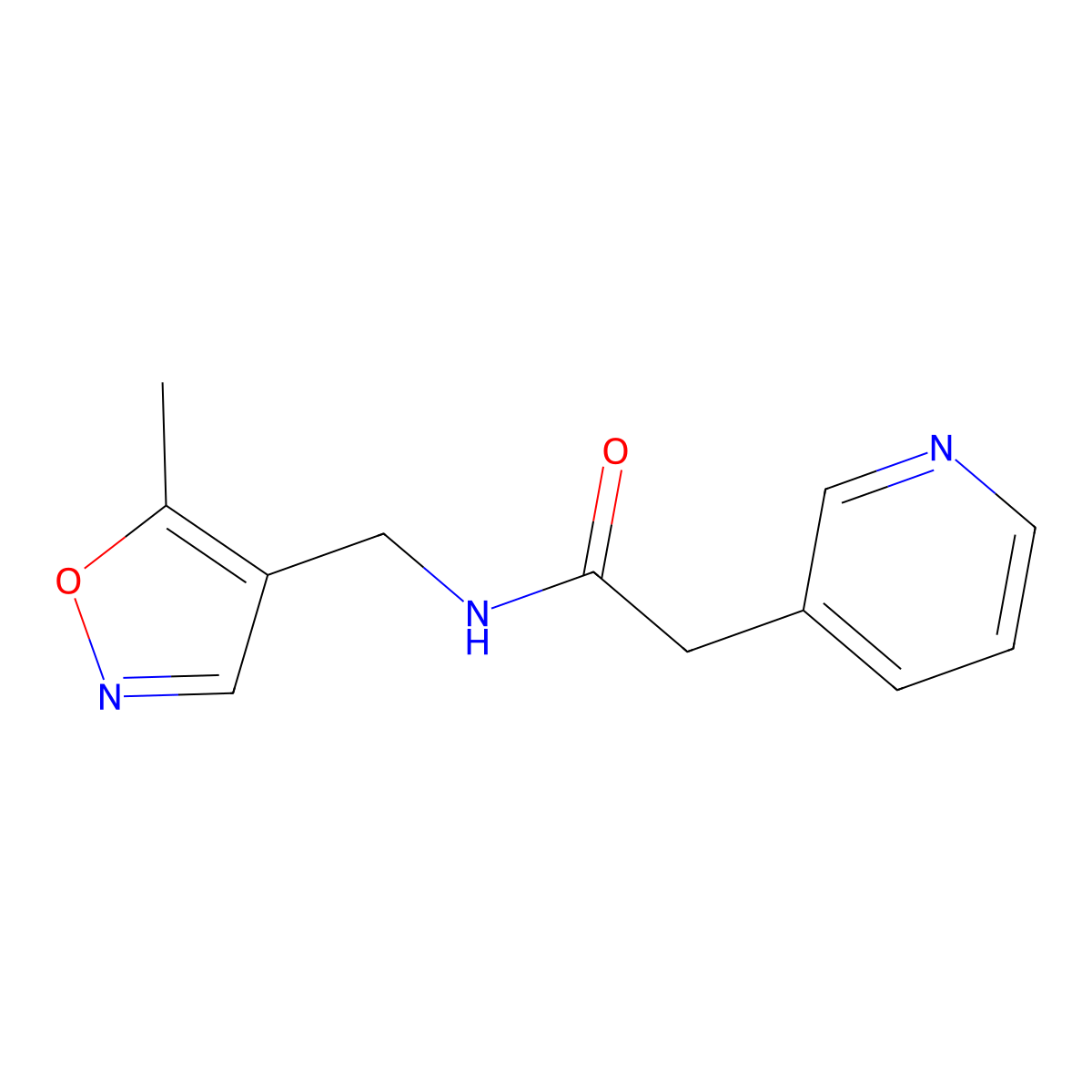 N-((5-methylisoxazol-4-yl)methyl)-2-(pyridin-3-yl)acetamide molecular structure, CAS 2034262-31-0