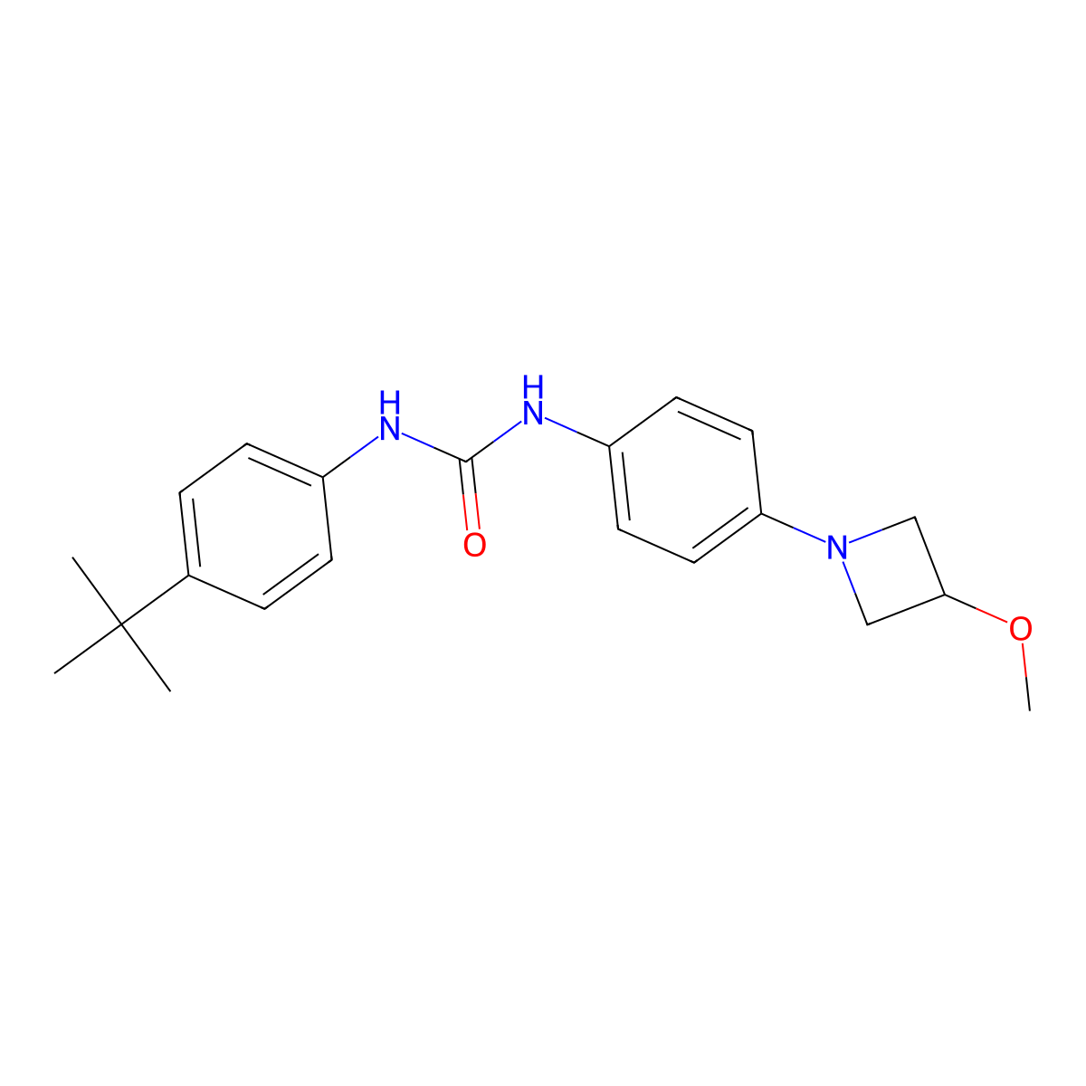 1-(4-(Tert-butyl)phenyl)-3-(4-(3-methoxyazetidin-1-yl)phenyl)urea molecular structure, CAS 2034262-35-4