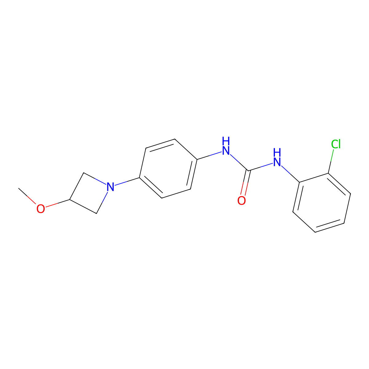 1-(2-Chlorophenyl)-3-[4-(3-methoxyazetidin-1-yl)phenyl]urea molecular structure, CAS 2034262-40-1