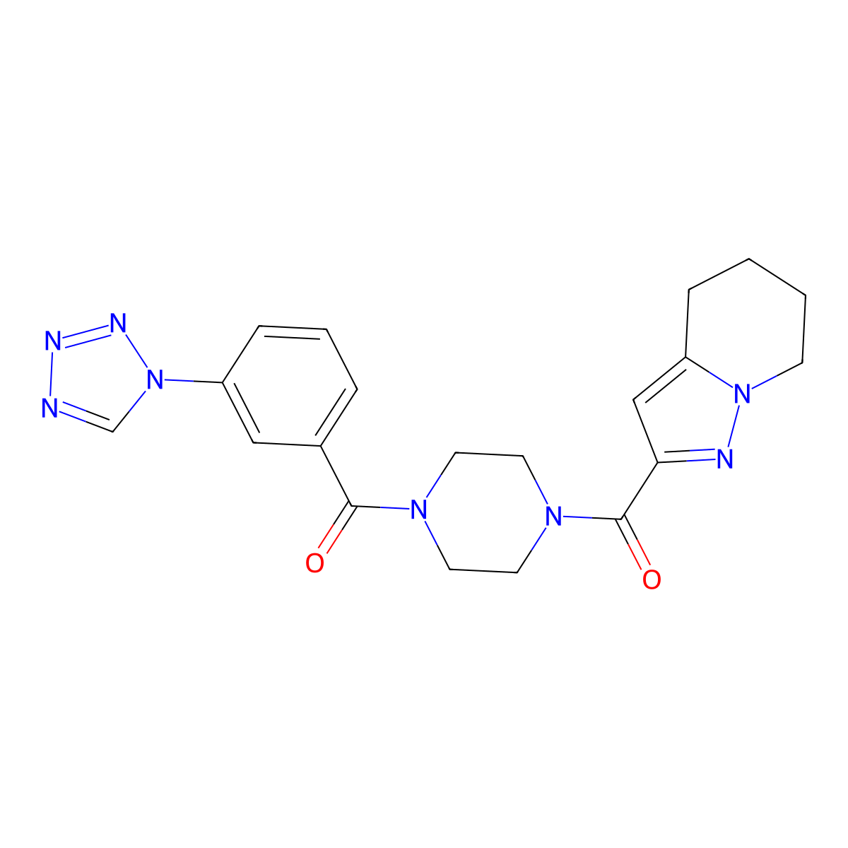 (4-(3-(1H-tetrazol-1-yl)benzoyl)piperazin-1-yl)(4,5,6,7-tetrahydropyrazolo[1,5-a]pyridin-2-yl)methanone molecular structure, CAS 2034262-75-2