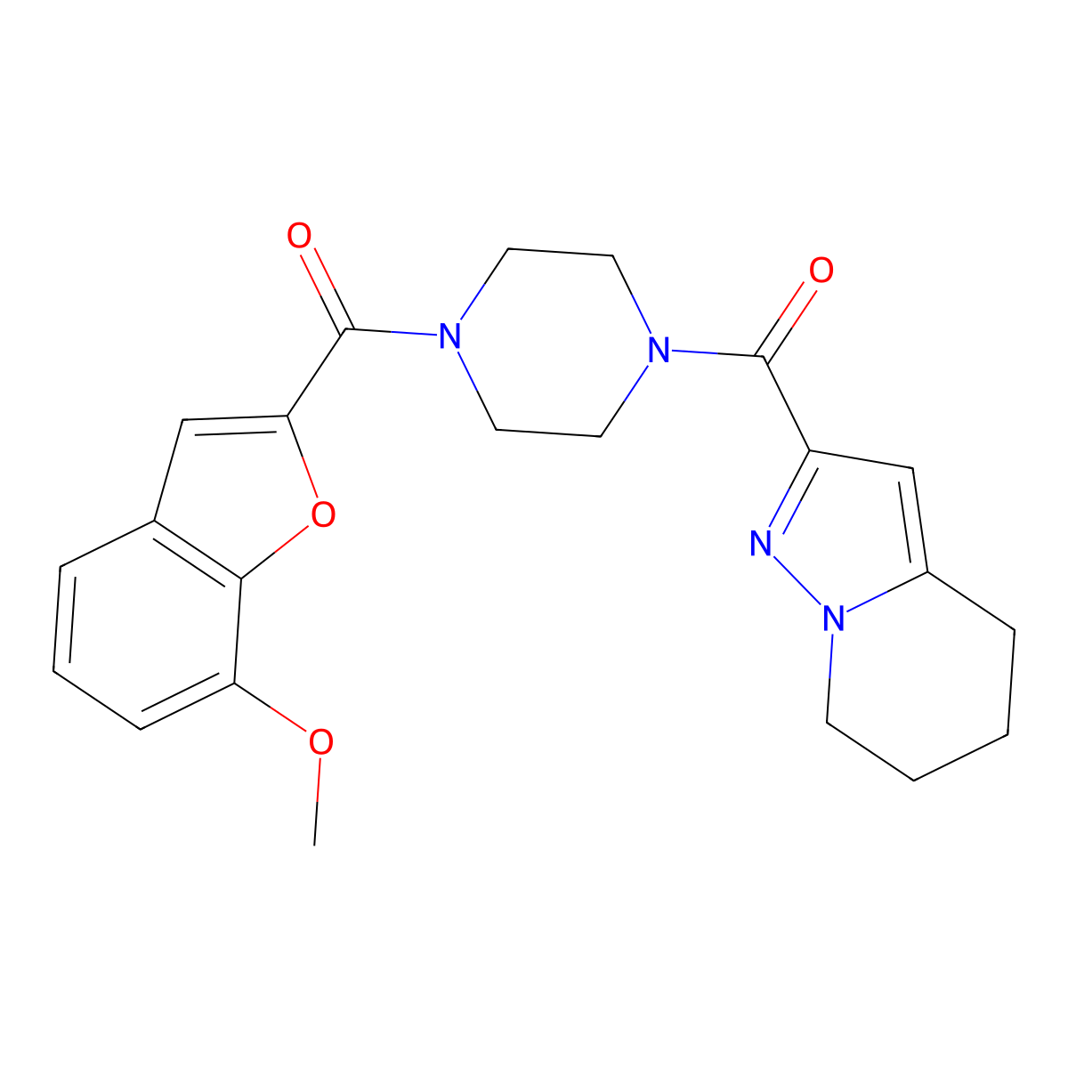 (4-(7-Methoxybenzofuran-2-carbonyl)piperazin-1-yl)(4,5,6,7-tetrahydropyrazolo[1,5-a]pyridin-2-yl)methanone molecular structure, CAS 2034262-94-5