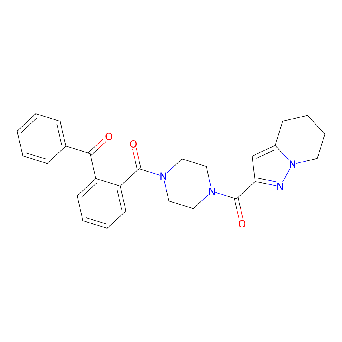 (4-(2-Benzoylbenzoyl)piperazin-1-yl)(4,5,6,7-tetrahydropyrazolo[1,5-a]pyridin-2-yl)methanone molecular structure, CAS 2034263-08-4