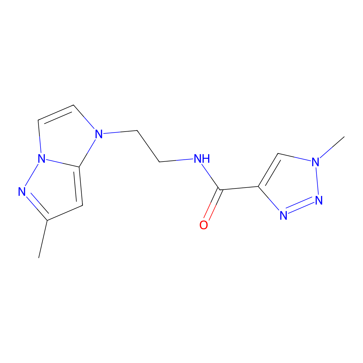 1-methyl-N-(2-(6-methyl-1H-imidazo[1,2-b]pyrazol-1-yl)ethyl)-1H-1,2,3-triazole-4-carboxamide molecular structure, CAS 2034263-48-2