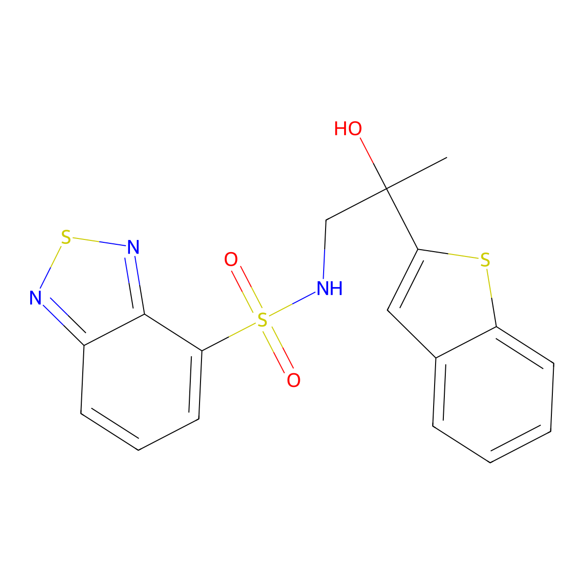 N-(2-(benzo[b]thiophen-2-yl)-2-hydroxypropyl)benzo[c][1,2,5]thiadiazole-4-sulfonamide molecular structure, CAS 2034263-90-4