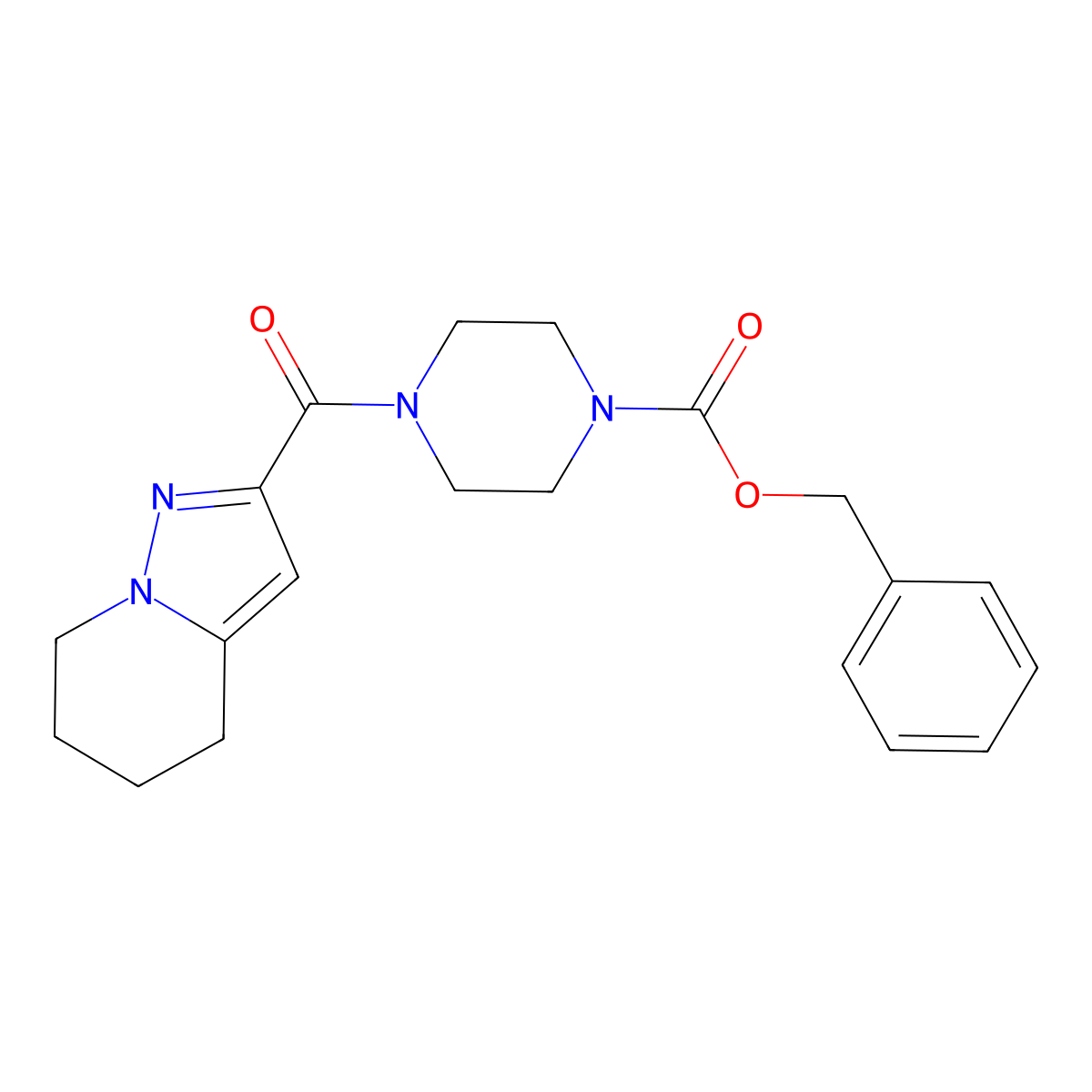 Benzyl 4-(4,5,6,7-tetrahydropyrazolo[1,5-a]pyridine-2-carbonyl)piperazine-1-carboxylate molecular structure, CAS 2034263-94-8