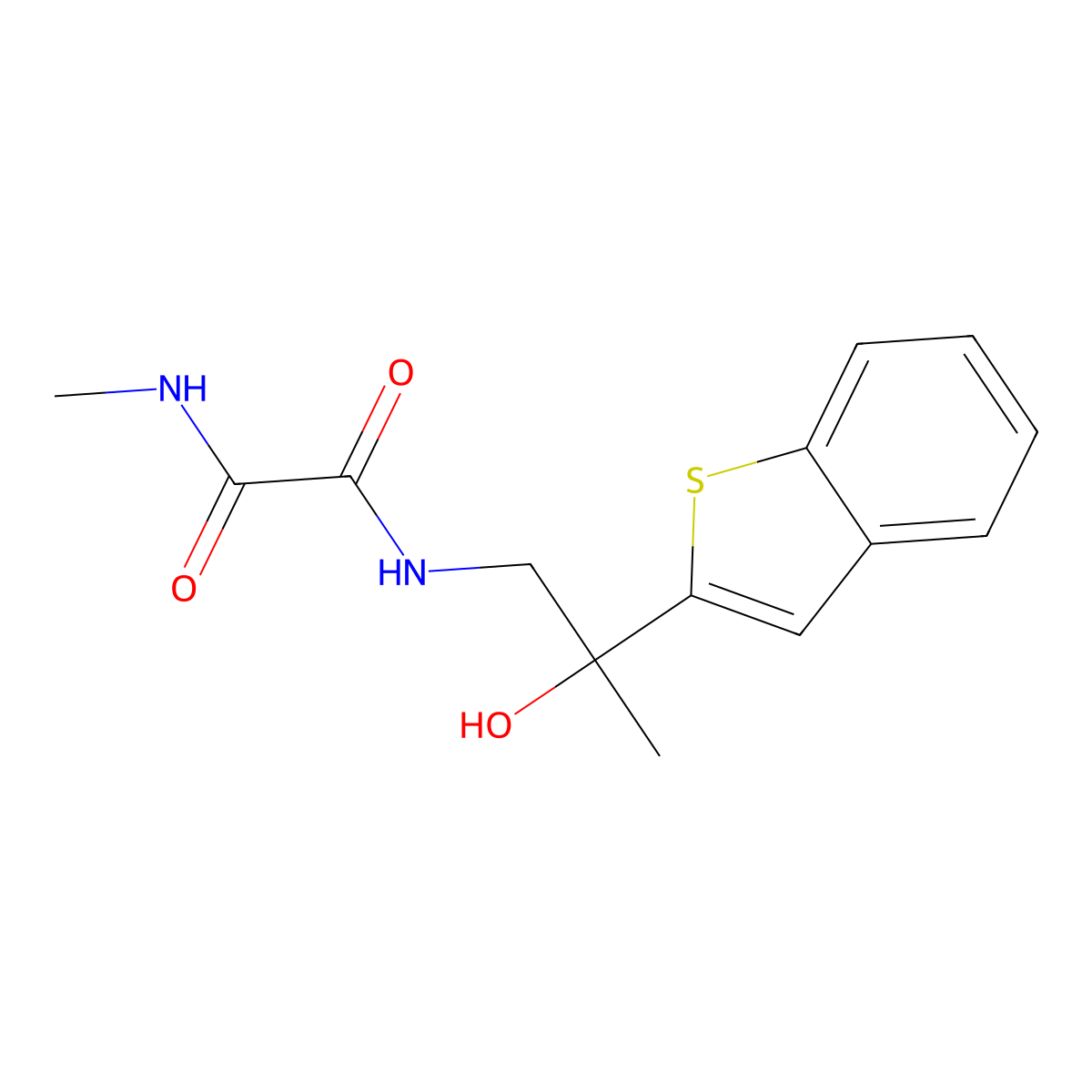 N1-(2-(benzo[b]thiophen-2-yl)-2-hydroxypropyl)-N2-methyloxalamide molecular structure, CAS 2034264-06-5