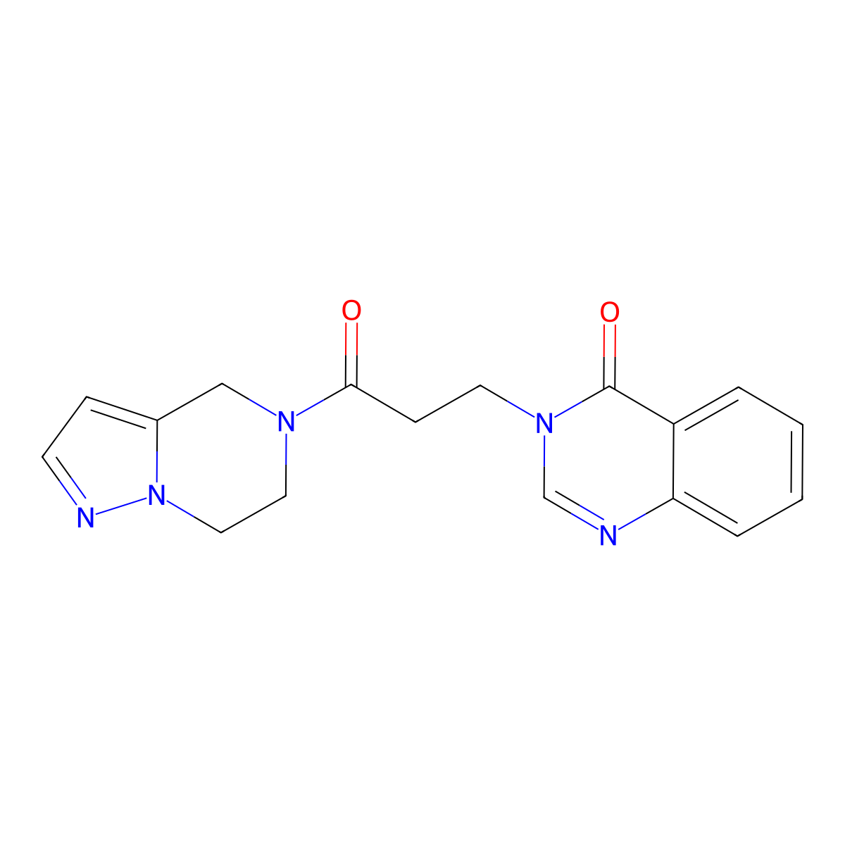 3-(3-(6,7-dihydropyrazolo[1,5-a]pyrazin-5(4H)-yl)-3-oxopropyl)quinazolin-4(3H)-one molecular structure, CAS 2034264-09-8