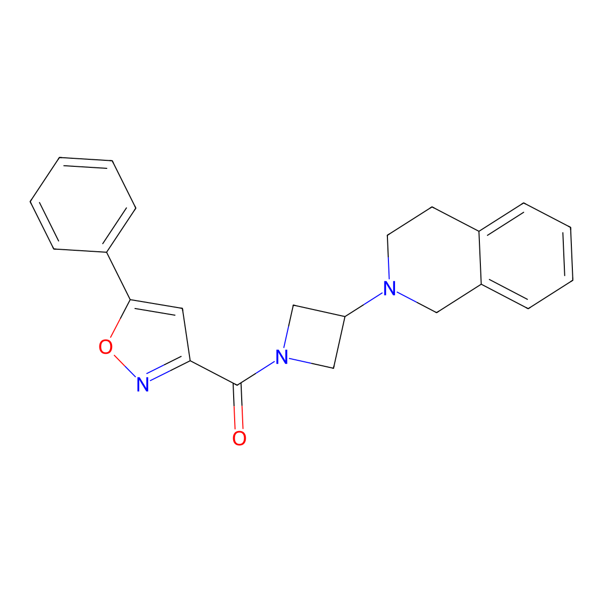 (3-(3,4-dihydroisoquinolin-2(1H)-yl)azetidin-1-yl)(5-phenylisoxazol-3-yl)methanone molecular structure, CAS 2034264-12-3