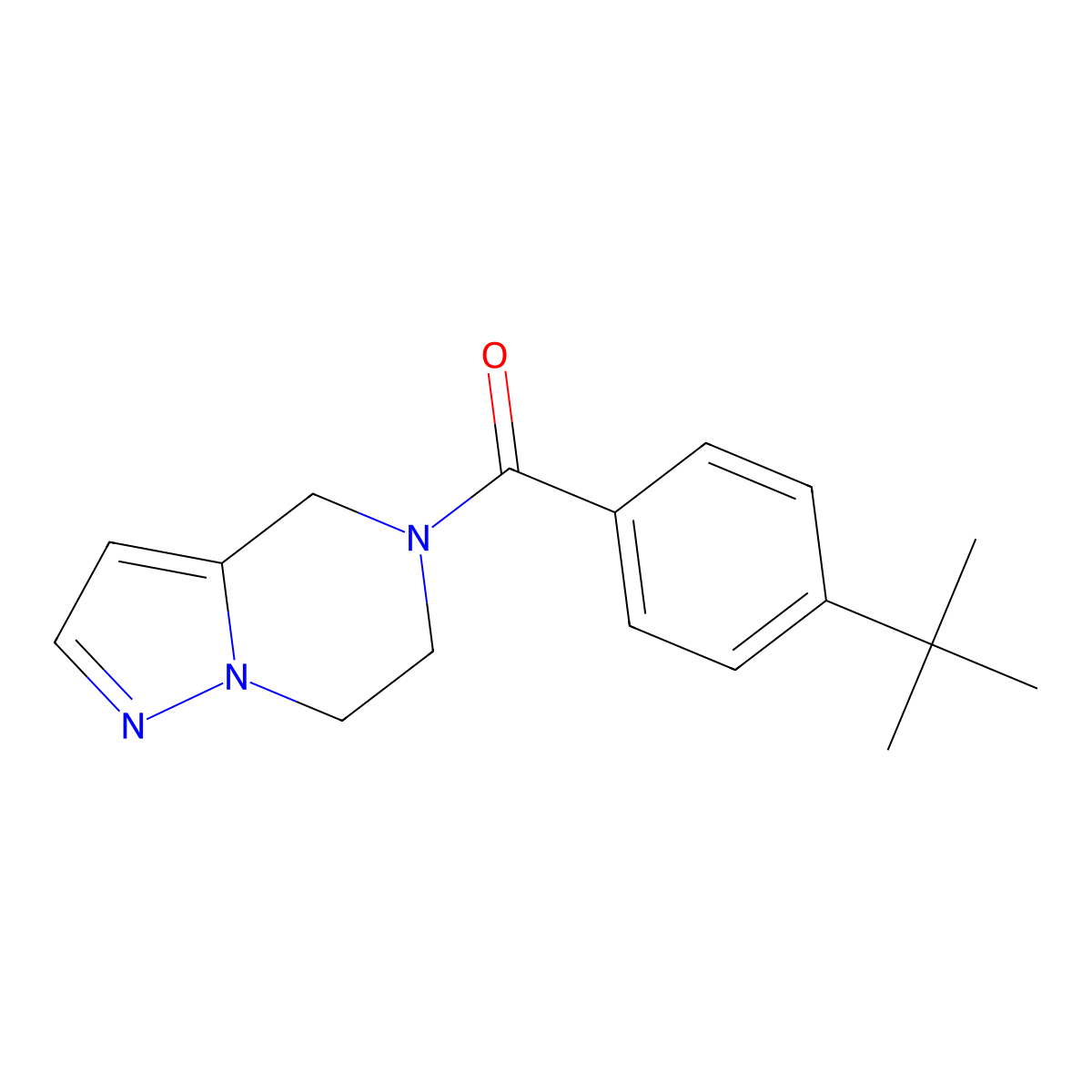 (4-(tert-butyl)phenyl)(6,7-dihydropyrazolo[1,5-a]pyrazin-5(4H)-yl)methanone molecular structure, CAS 2034264-37-2