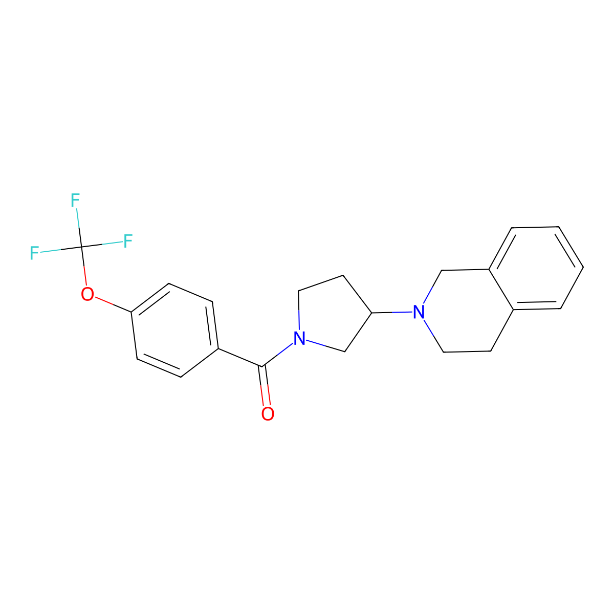 (3-(3,4-dihydroisoquinolin-2(1H)-yl)pyrrolidin-1-yl)(4-(trifluoromethoxy)phenyl)methanone molecular structure, CAS 2034265-08-0