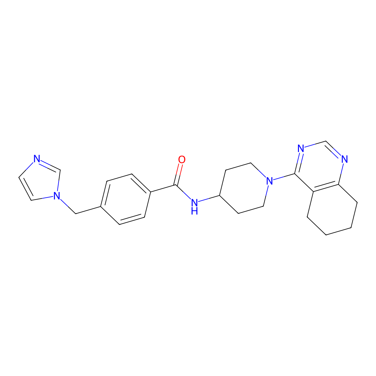 4-[(1H-imidazol-1-yl)methyl]-N-[1-(5,6,7,8-tetrahydroquinazolin-4-yl)piperidin-4-yl]benzamide molecular structure, CAS 2034265-20-6