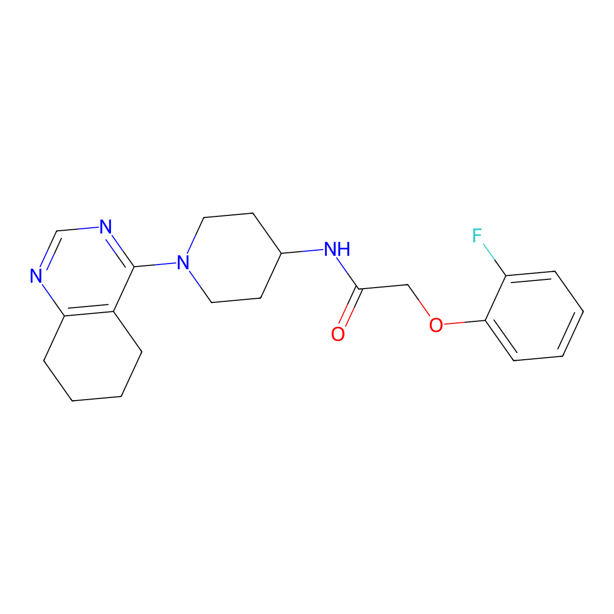 2-(2-fluorophenoxy)-N-[1-(5,6,7,8-tetrahydroquinazolin-4-yl)piperidin-4-yl]acetamide molecular structure, CAS 2034265-24-0