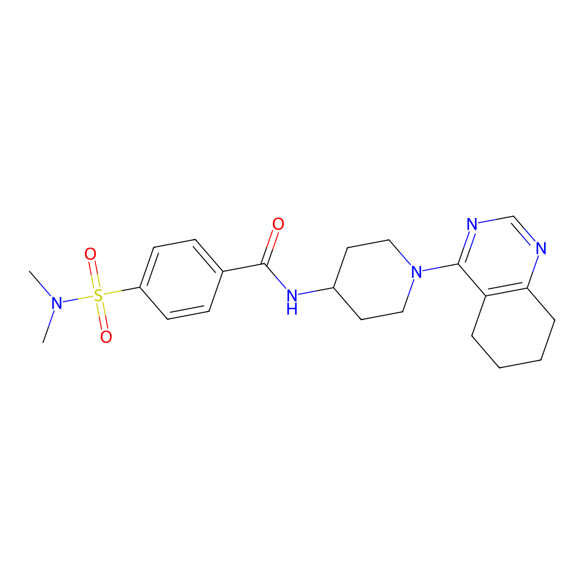 4-(dimethylsulfamoyl)-N-[1-(5,6,7,8-tetrahydroquinazolin-4-yl)piperidin-4-yl]benzamide molecular structure, CAS 2034265-29-5