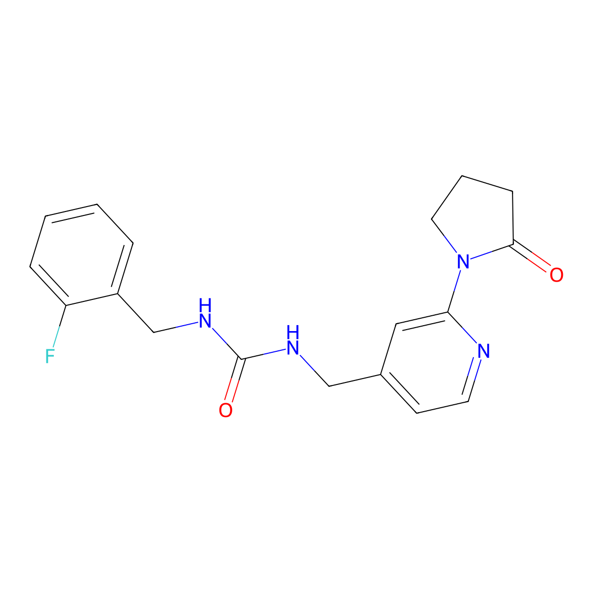 1-[(2-Fluorophenyl)methyl]-3-{[2-(2-oxopyrrolidin-1-yl)pyridin-4-yl]methyl}urea molecular structure, CAS 2034265-73-9