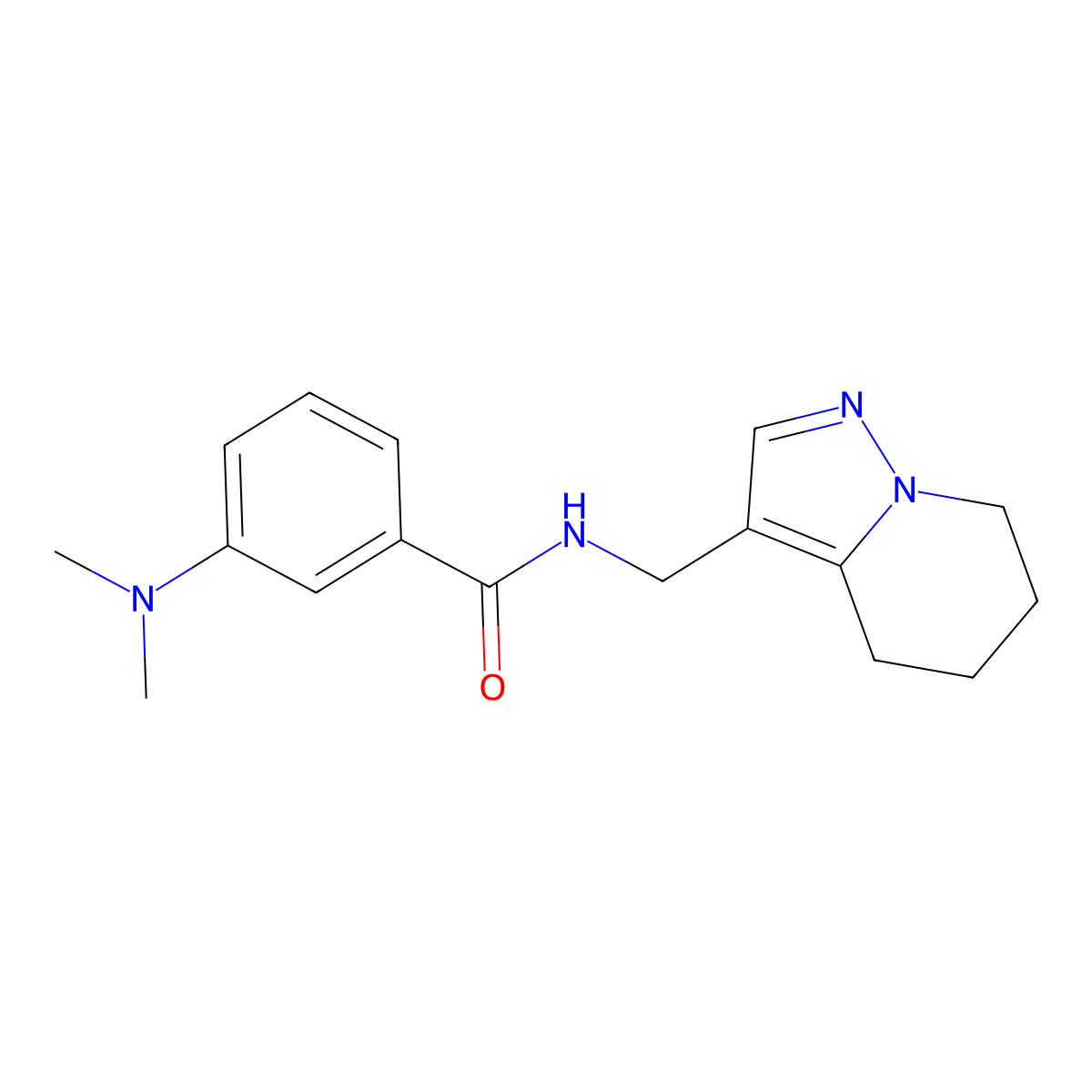 3-(dimethylamino)-N-((4,5,6,7-tetrahydropyrazolo[1,5-a]pyridin-3-yl)methyl)benzamide molecular structure, CAS 2034265-76-2