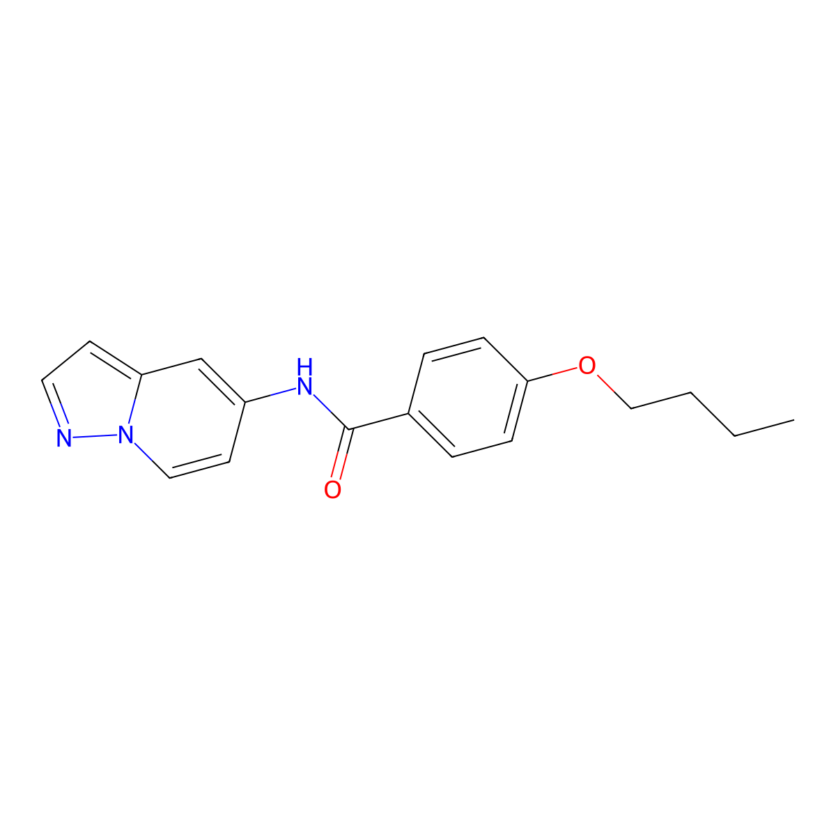 4-butoxy-N-(pyrazolo[1,5-a]pyridin-5-yl)benzamide molecular structure, CAS 2034265-90-0