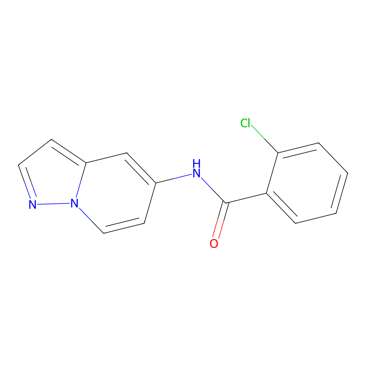 2-chloro-N-(pyrazolo[1,5-a]pyridin-5-yl)benzamide molecular structure, CAS 2034265-95-5
