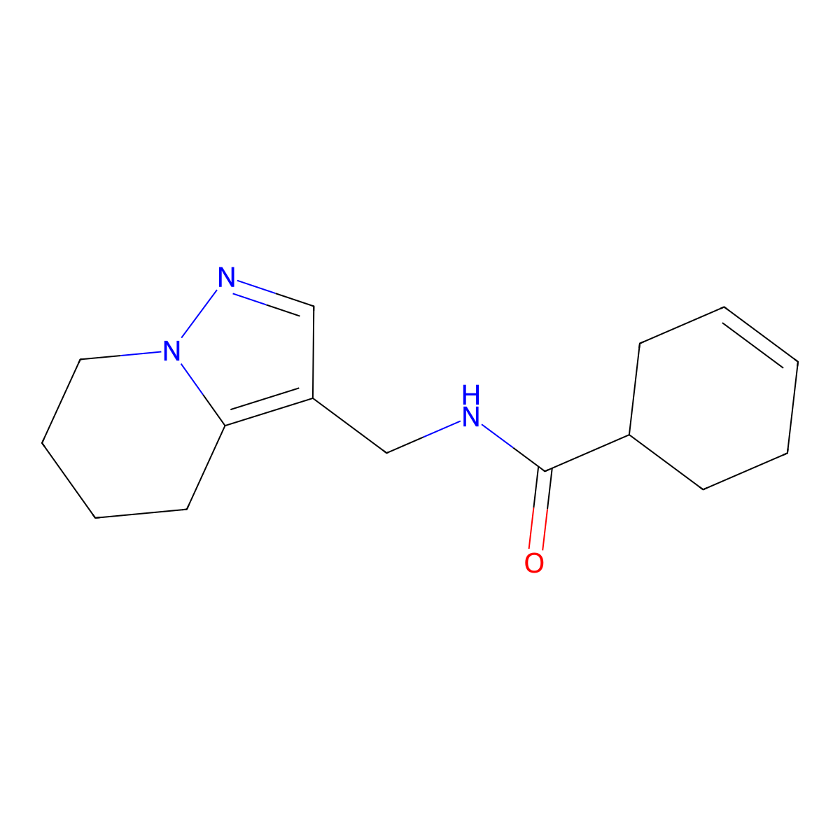 N-((4,5,6,7-tetrahydropyrazolo[1,5-a]pyridin-3-yl)methyl)cyclohex-3-enecarboxamide molecular structure, CAS 2034266-02-7