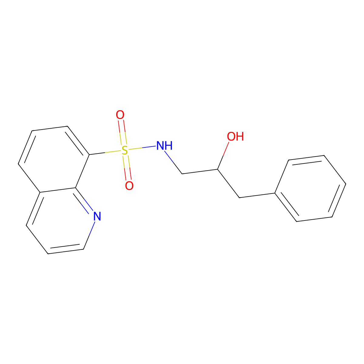 N-(2-hydroxy-3-phenylpropyl)quinoline-8-sulfonamide molecular structure, CAS 2034266-12-9