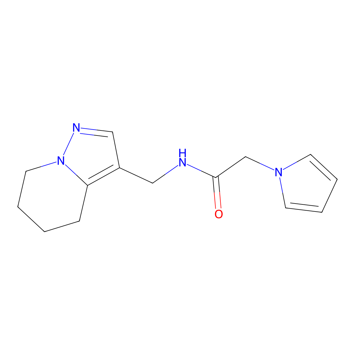 2-(1H-pyrrol-1-yl)-N-((4,5,6,7-tetrahydropyrazolo[1,5-a]pyridin-3-yl)methyl)acetamide molecular structure, CAS 2034266-22-1
