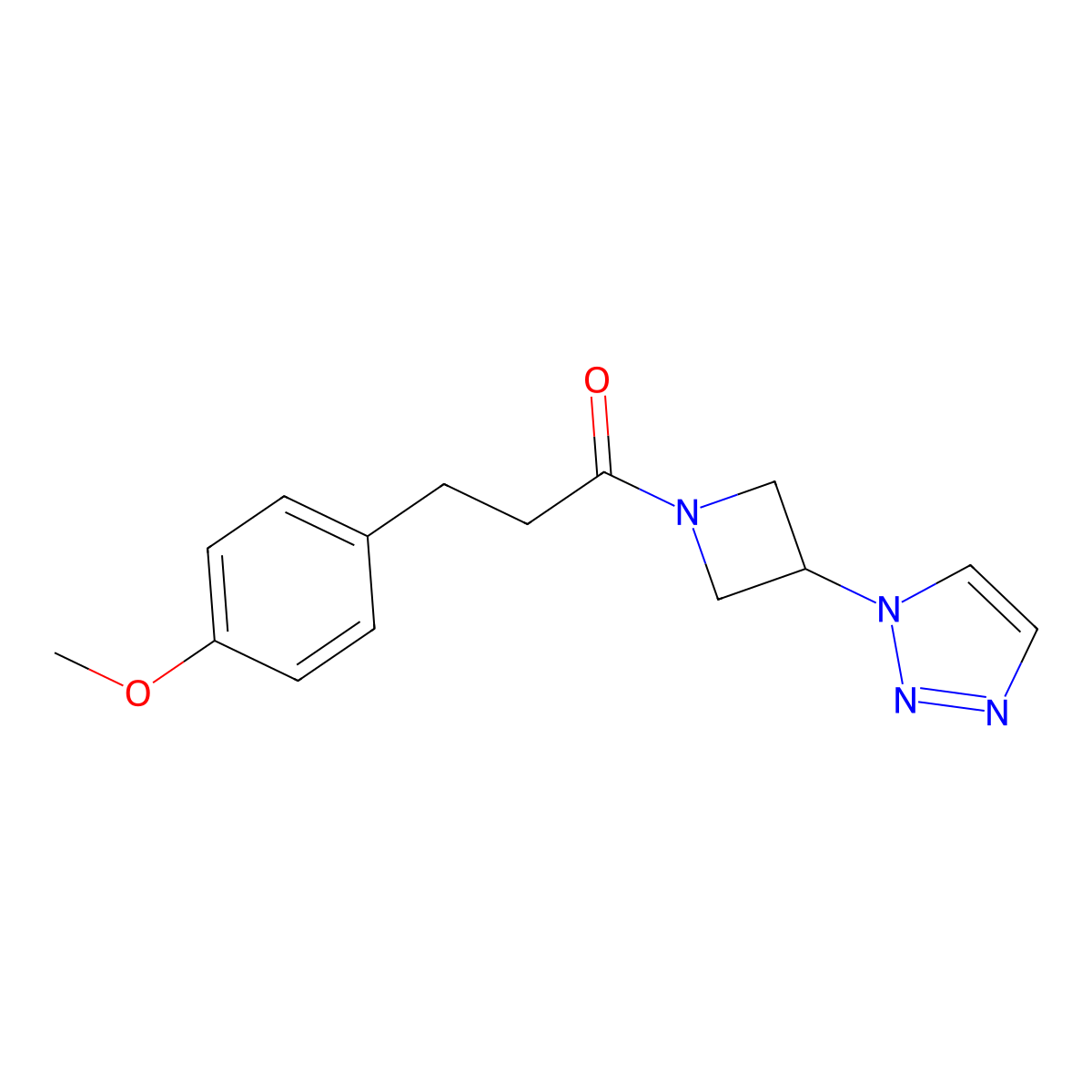 1-(3-(1H-1,2,3-triazol-1-yl)azetidin-1-yl)-3-(4-methoxyphenyl)propan-1-one molecular structure, CAS 2034266-23-2