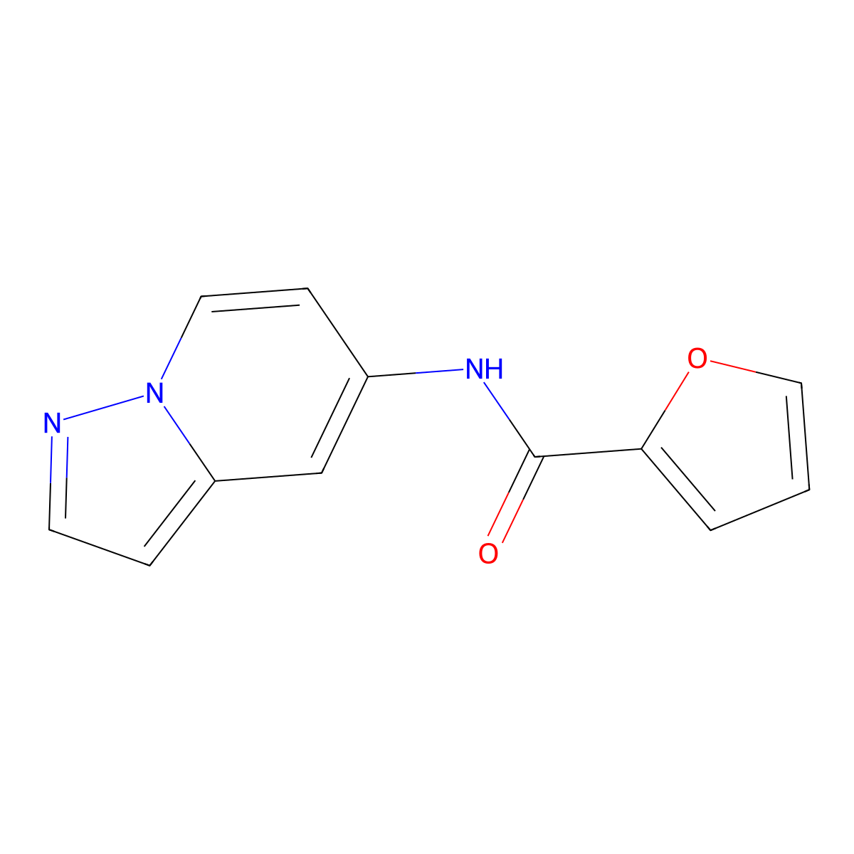 N-{pyrazolo[1,5-a]pyridin-5-yl}furan-2-carboxamide molecular structure, CAS 2034266-24-3