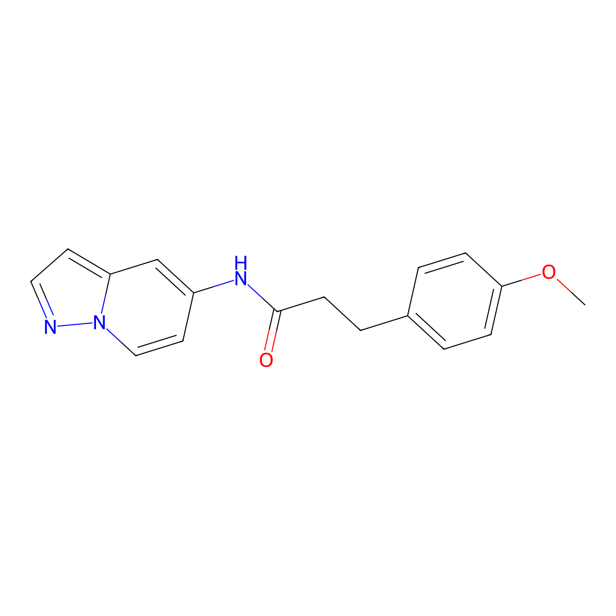 3-(4-methoxyphenyl)-N-{pyrazolo[1,5-a]pyridin-5-yl}propanamide molecular structure, CAS 2034266-28-7
