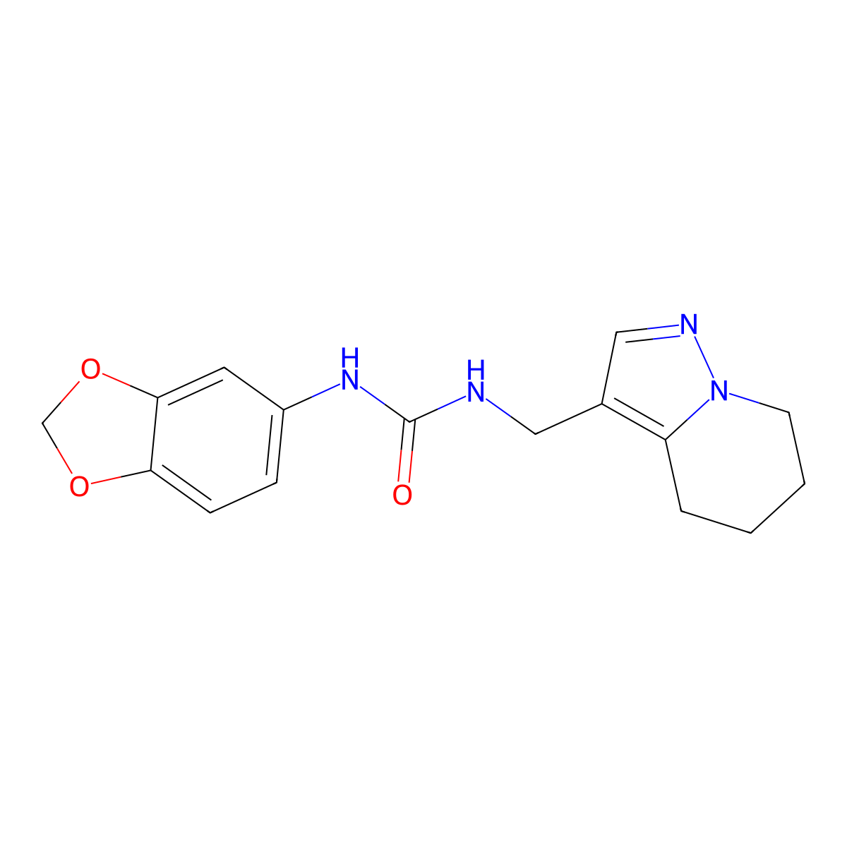 1-(Benzo[d][1,3]dioxol-5-yl)-3-((4,5,6,7-tetrahydropyrazolo[1,5-a]pyridin-3-yl)methyl)urea molecular structure, CAS 2034266-41-4