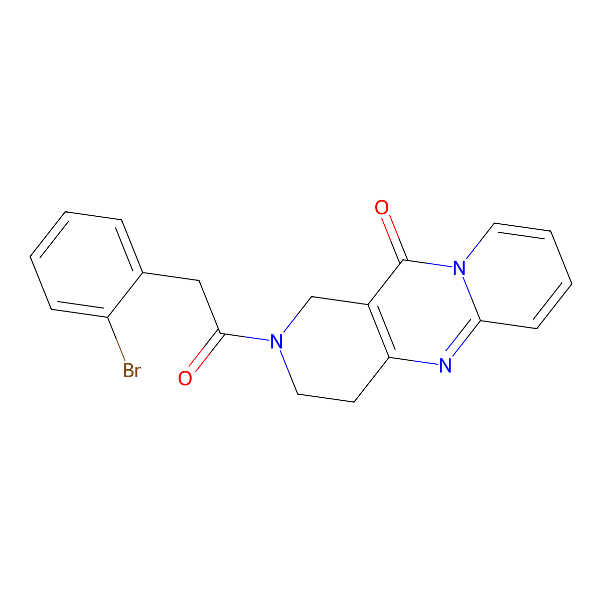 5-[2-(2-Bromophenyl)acetyl]-1,5,9-triazatricyclo[8.4.0.0^{3,8}]tetradeca-3(8),9,11,13-tetraen-2-one molecular structure, CAS 2034266-53-8