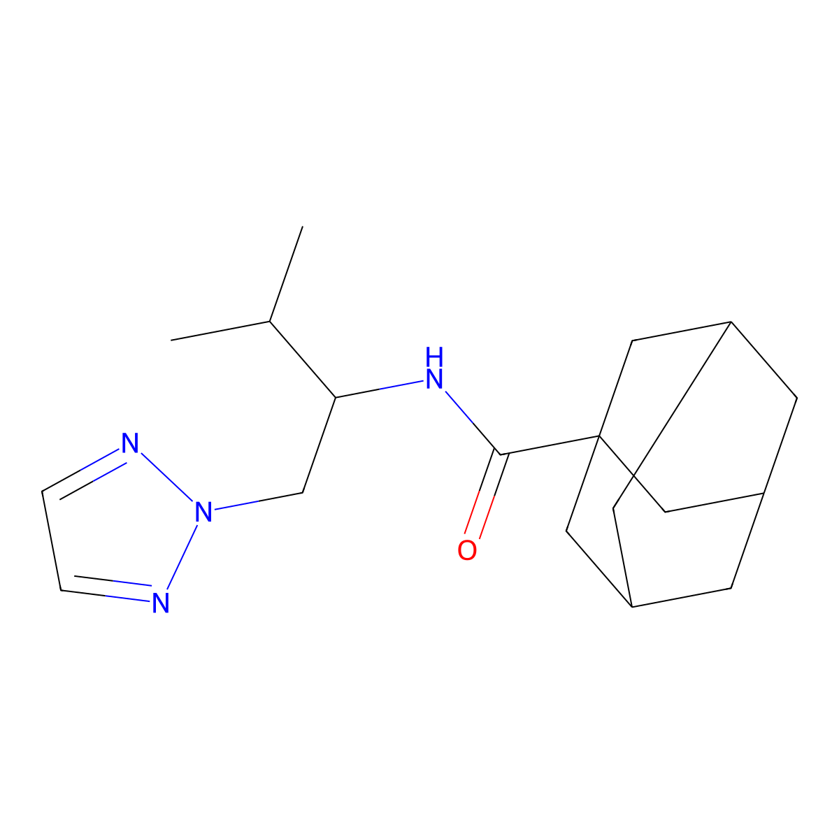 N-[3-methyl-1-(2H-1,2,3-triazol-2-yl)butan-2-yl]adamantane-1-carboxamide molecular structure, CAS 2034266-85-6