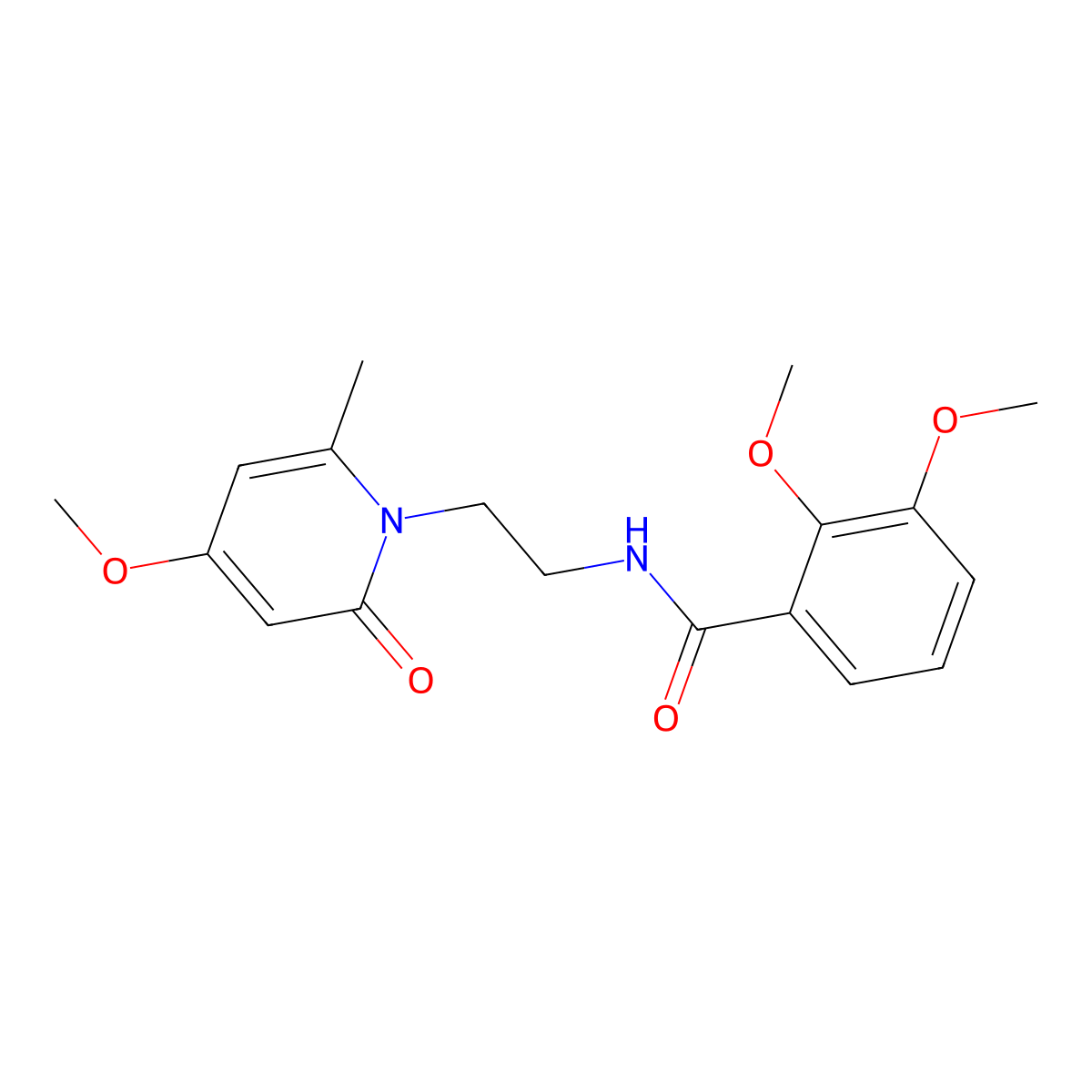 2,3-dimethoxy-N-(2-(4-methoxy-6-methyl-2-oxopyridin-1(2H)-yl)ethyl)benzamide molecular structure, CAS 2034266-91-4